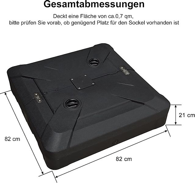 PURPLE LEAF Ampelschirm Rund Außenbereich Sonnenschirm, günstig online kaufen