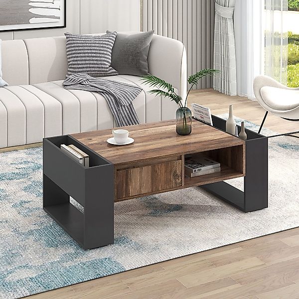 Merax Couchtisch aus Holz mit Schublade,Wohnzimmertisch günstig online kaufen