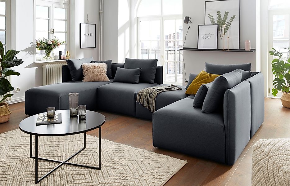 andas Wohnlandschaft "Nöre U-Form" 5 Teile, in vielen Bezugsqualitäten und günstig online kaufen