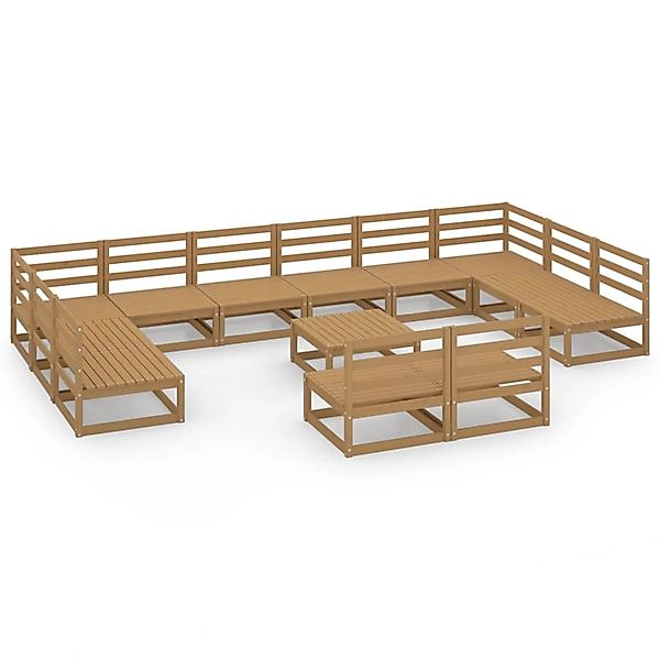 vidaXL 13-tlg Garten-Lounge-Set Massivholz Kiefer Modell 16 günstig online kaufen