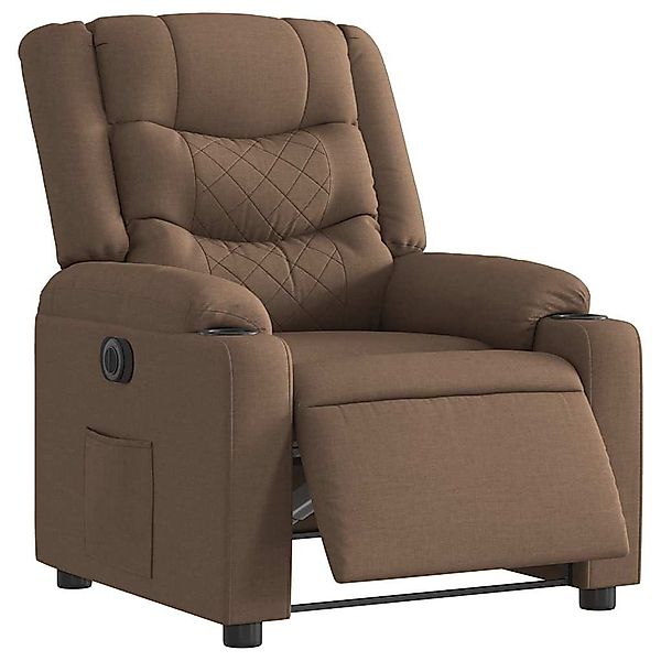 vidaXL Sessel Relaxsessel Elektrisch Braun Stoff günstig online kaufen