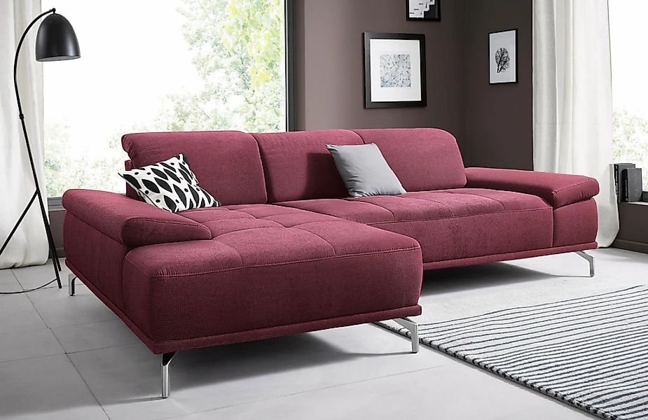 Places of Style Ecksofa "Caluna", Inkl.Sitztiefenverstellung, wahlweise mit günstig online kaufen