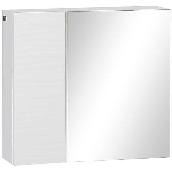kleankin Spiegelschrank, Badezimmerschrank mit Verstellbaren Einlegeböden, günstig online kaufen