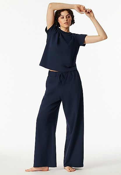 Schiesser Pyjamahose Mix + Relax seitliche Taschen, weites Bein, Baumwolle, günstig online kaufen