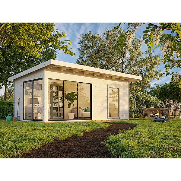 Palmako Gartenhaus Andrea Slide 595 x 300 cm Weiß-Anthrazit FSC® günstig online kaufen