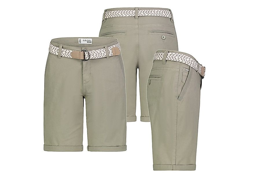 SUBLEVEL Bermudas Damen Short Bermuda kurze Hose Sommer Chino Short Stoff H günstig online kaufen
