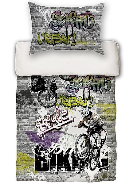 beties Jugendbettwäsche Graffiti, 100% feinste Baumwolle, günstig online kaufen