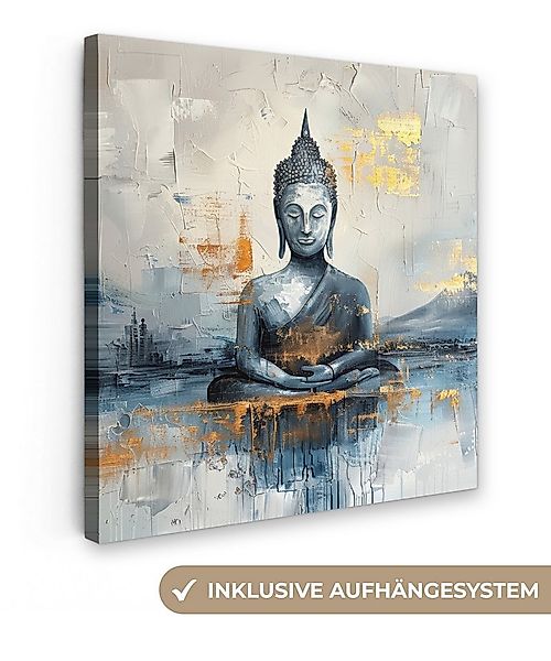 OneMillionCanvasses® Leinwandbild Buddha - Gold - Abstrakt - Modern, Fotodr günstig online kaufen