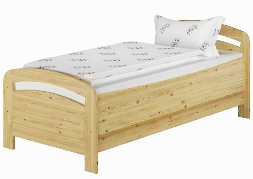 ERST-HOLZ Bett Seniorenbett 90x220 Überlänge Kiefer massiv, Kieferfarblos l günstig online kaufen