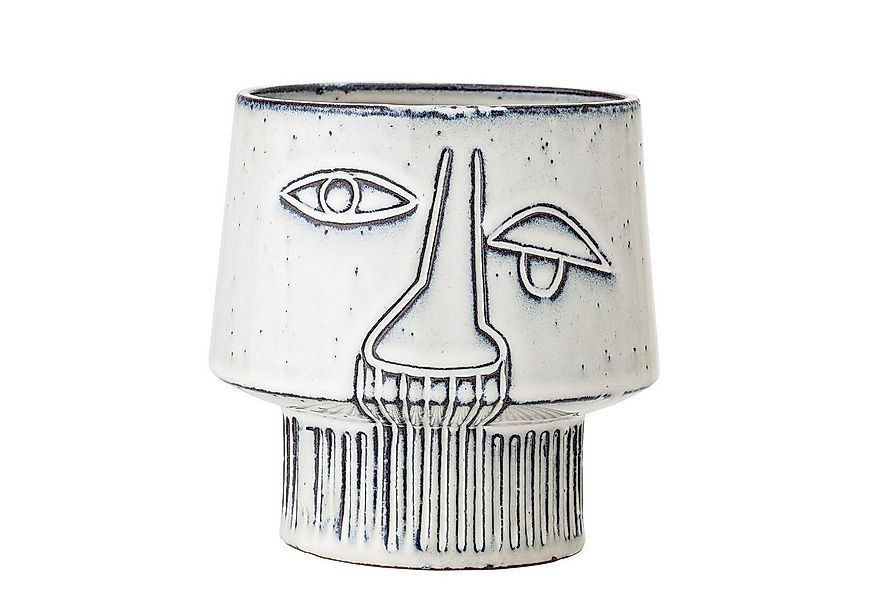 Bloomingville Dekovase Bloomingville Sacad Blumentopf, Weiá, Steingut günstig online kaufen