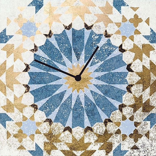 queence Wanduhr »Ornament, Blattgold Applikationen«, Uhr, geräuschlos, gold günstig online kaufen
