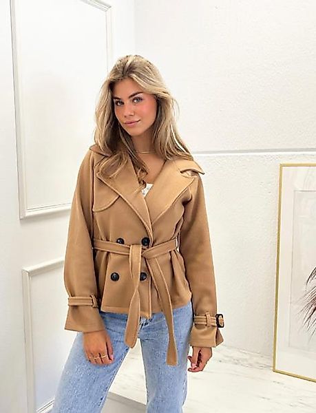 Worldclassca Trenchcoat Worldclassca Kurzer Doppelreihiger TRENCHCOAT günstig online kaufen
