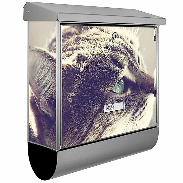 Banjado Briefkasten Edelstahl 38x39x12cm Mit Zeitungsfach Inkl. Montagemate günstig online kaufen