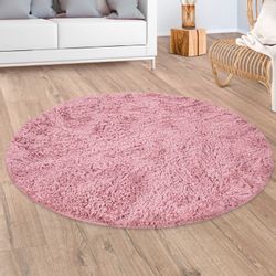Paco Home Hochflor-Teppich "Silky 591" rund 37 mm Höhe Uni Farben, besonder günstig online kaufen