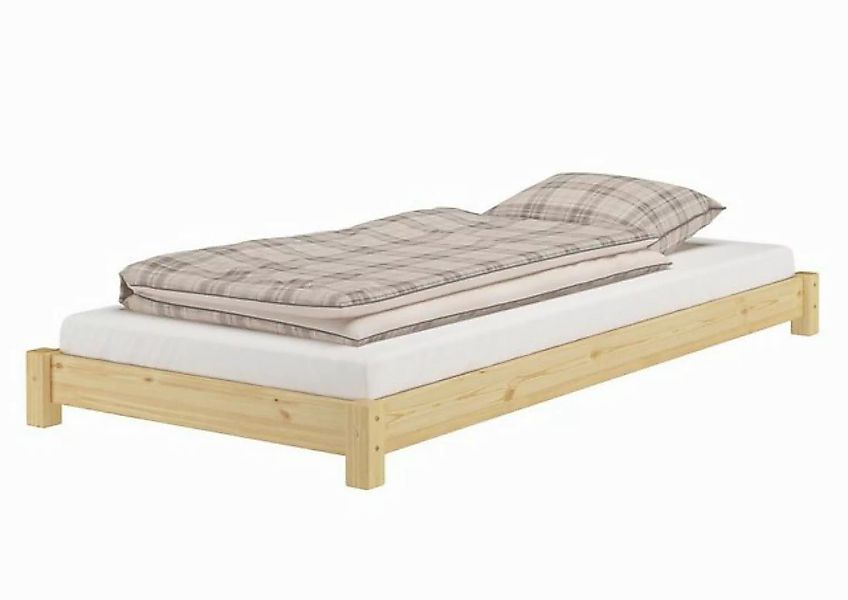 ERST-HOLZ Bett Schmales Futonbett Flachbett Einzelbett 80x200 Kiefer massiv günstig online kaufen