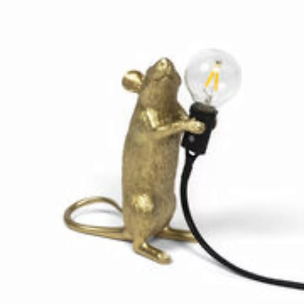 Tischleuchte Mouse Standing #1 / Souris debout plastikmaterial gold / stehe günstig online kaufen