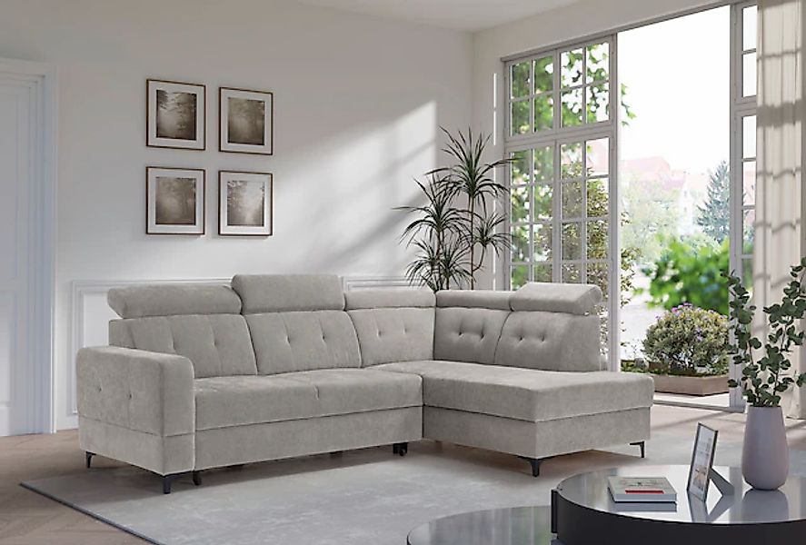 exxpo - sofa fashion Ecksofa »Monte, Kopfteile verstellbar, optional mit Be günstig online kaufen