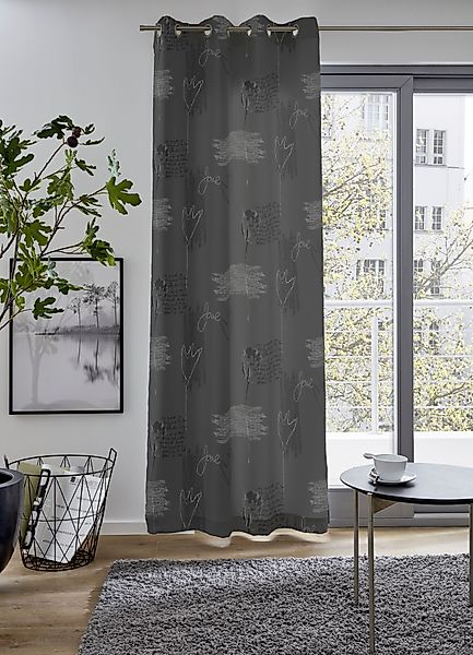 my home Vorhang "AMSTERDAM" Ösen 1 Stk. tlg. blickdicht, bedruckt, 135x235 günstig online kaufen
