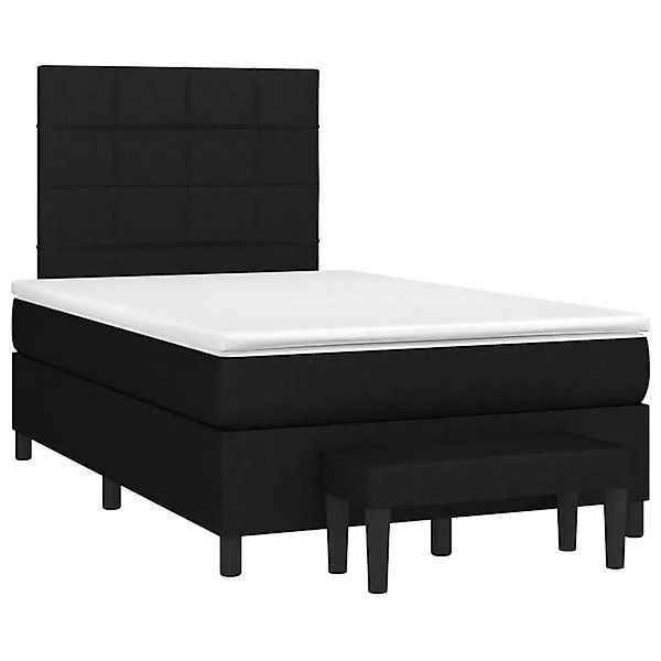 vidaXL Boxspringbett mit Matratze Schwarz 120x190 cm Stoff 3270357 günstig online kaufen