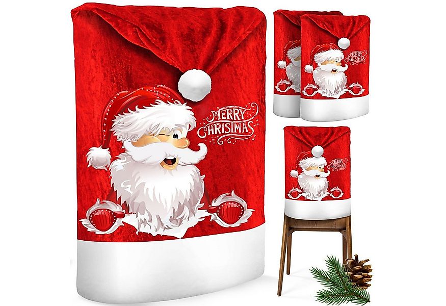 KESSER Weihnachtsfigur, Premium Weihnachtsstuhlüberzug Set Stuhlhussen für günstig online kaufen