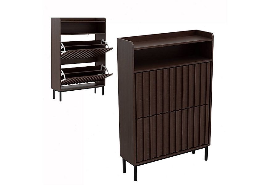 UEV Schuhschrank mit 2 Klappen Schuhregal Schukipper schmal platzsparend (M günstig online kaufen