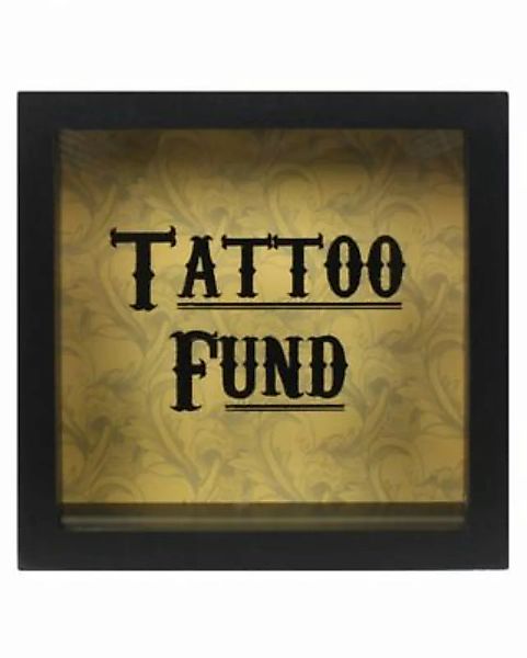 Tattoo Spardose in Bilderrahmen als Geschenkidee Dekoobjekte schwarz günstig online kaufen