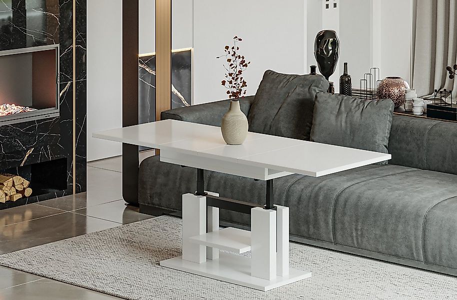 Endo-Moebel Couchtisch Endo Couchtisch Iso 110 / 170 höhenverstellbar erwei günstig online kaufen