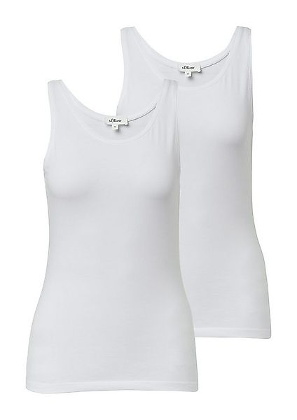 s.Oliver Tanktop (2-tlg) 2-er Pack, Sommertop, mit Stretch günstig online kaufen
