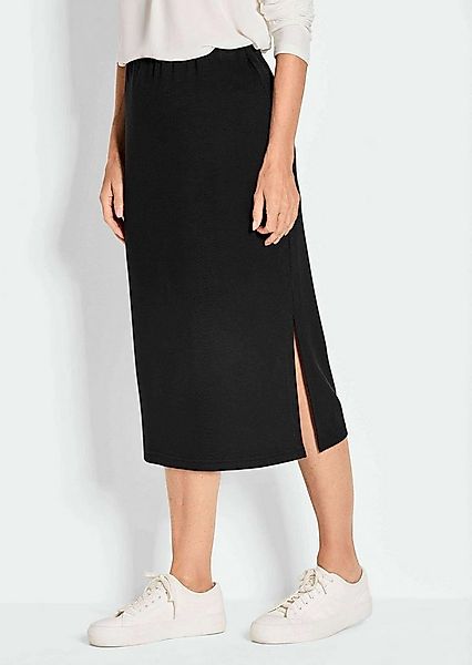 GOLDNER Jerseyrock Kurzgröße: Midirock mit Schlupfbund Knielanger, elastisc günstig online kaufen