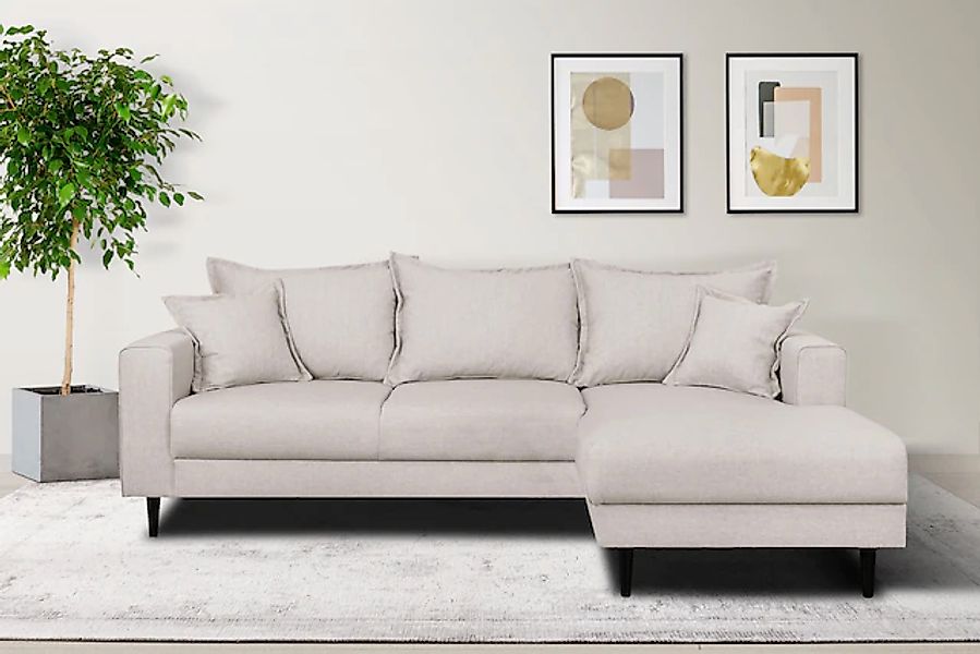 Home affaire Ecksofa "VEYRAS L-Form, hoher Sitzkomfort, Maße B/T/H: 230/150 günstig online kaufen