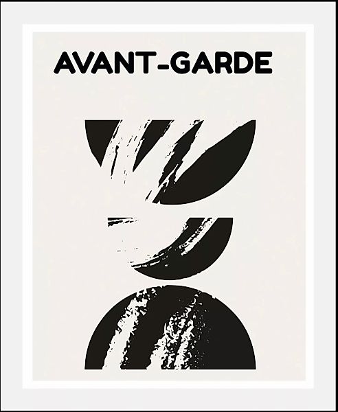 queence Bild "Avant-Garde II", Abstrakt-Kunst-Schriftzug-Schwarz-Weiß, (1 S günstig online kaufen