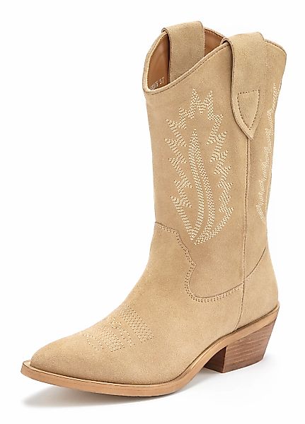 LASCANA Cowboy Boots, aus hochwertigem Leder günstig online kaufen