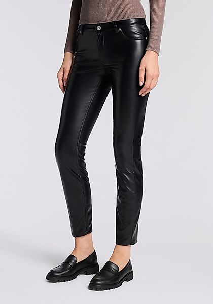 HUGO Blue Lederimitathose Hilano Slim Fit, günstig online kaufen