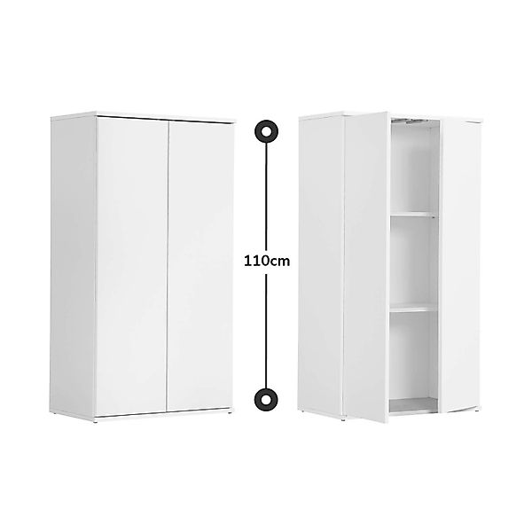 mokebo Mehrzweckschrank Der Schlanke (60x110 cm, mit 2 Einlegeböden) Aktens günstig online kaufen