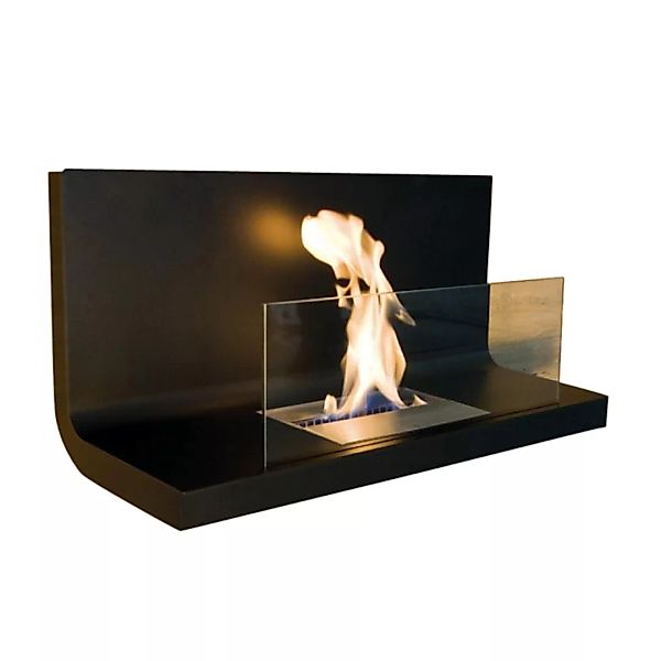 Radius - Wall Flame 1 Kaminfeuer / Wandkamin - transparent, schwarz/Edelsta günstig online kaufen
