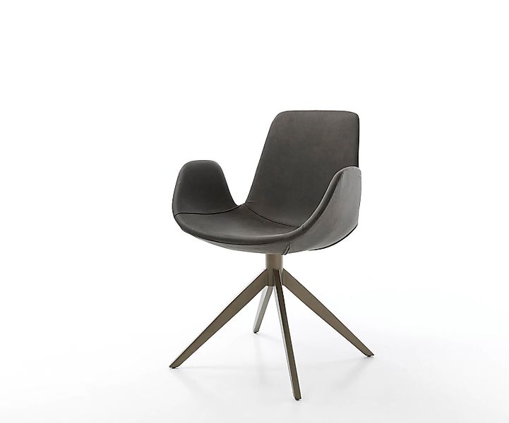 DELIFE Polsterstuhl Ilia-Flex, mit Armlehnen Kreuzgestell günstig online kaufen