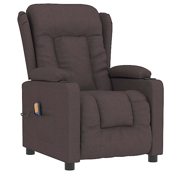 vidaXL Massagesessel Massagesessel Dunkelbraun Stoff (1-St) günstig online kaufen