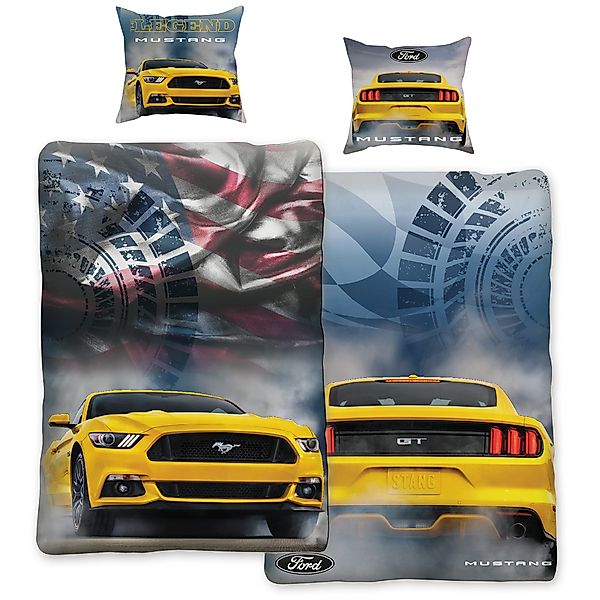 BERONAGE Wendebettwäsche Ford Mustang Legend 008 günstig online kaufen