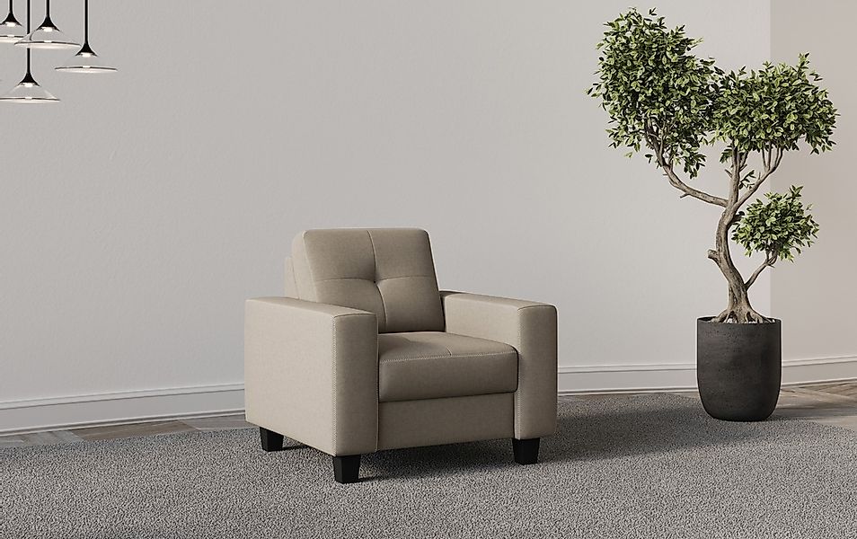 Home affaire Sessel "Varese" Kreuznaht in beige günstig online kaufen