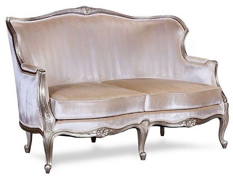Casa Padrino Sofa Luxus Barock Sofa Silber / Antik Silber - Prunkvolles Woh günstig online kaufen