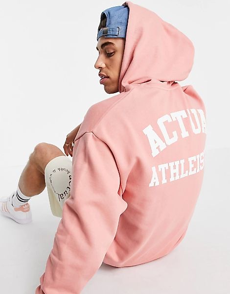 ASOS – Actual Athleisure – Oversize-Kapuzenpullover mit Logoprint auf dem R günstig online kaufen