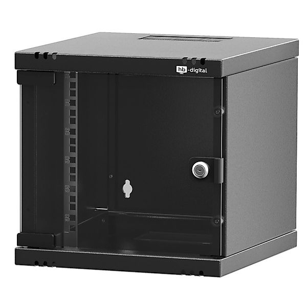 hb-digital Serverschrank 10 Zoll 6HE Wandgehäuse 330x312x300 mm Schwarz günstig online kaufen