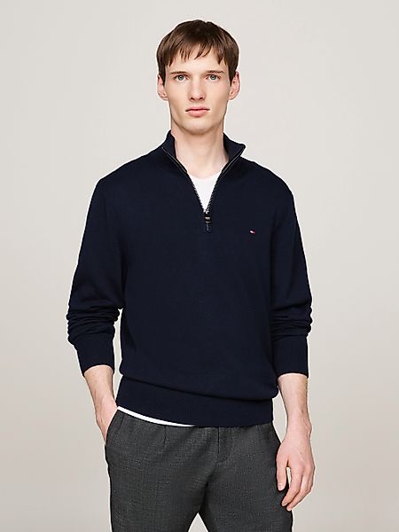 Tommy Hilfiger Troyer PIMA ORG CTN CASHMERE ZIP MOCK günstig online kaufen