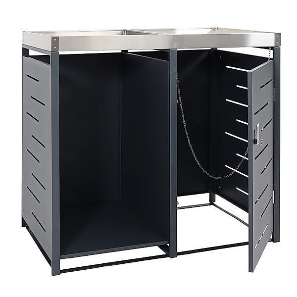 PROREGAL Mülltonnenbox 1er Mit Brennholzlager 125x130x80cm Erweiterbar Meta günstig online kaufen