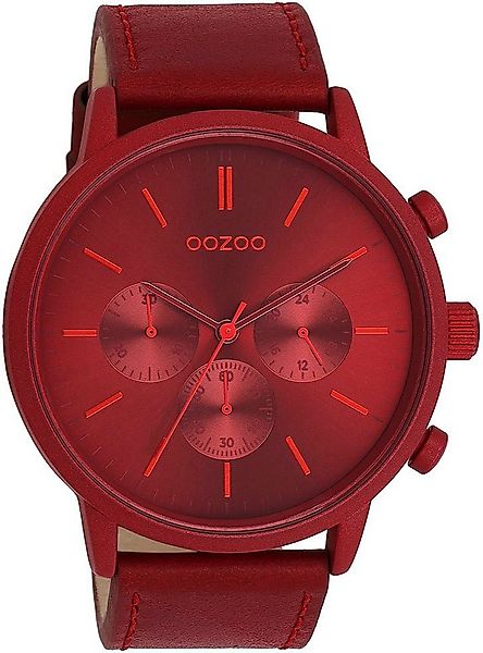 OOZOO Quarzuhr C11207, Armbanduhr, Herrenuhr, Lederarmband, Chrono-Look günstig online kaufen