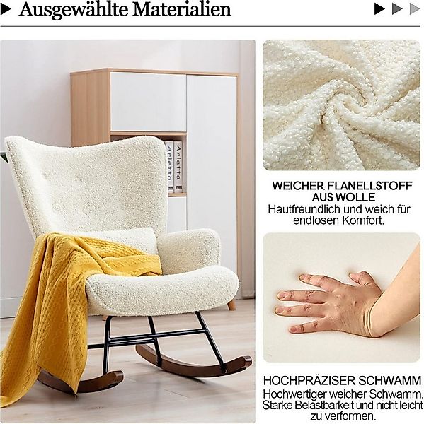 HomeMiYN Schaukelstuhl Schaukelstuhl Patchwork Sessel Schwingsessel Relaxst günstig online kaufen