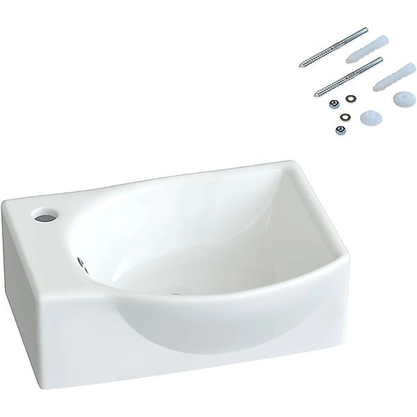 Aquabatos Handwaschbecken Keramik 40,5 x 28 x 12 cm Waschbecken Waschtisch günstig online kaufen