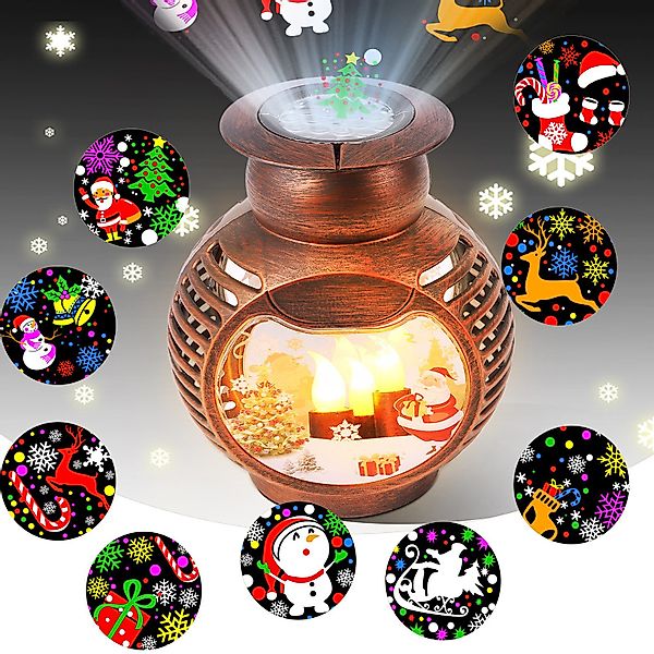 MUPOO Projektionslampe LED Projektor Weihnachtsdeko Laterne günstig online kaufen