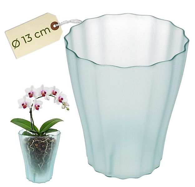 GarPet Blumentopf Orchideentopf Transparent Orchideen Übertopf Kunststoff S günstig online kaufen