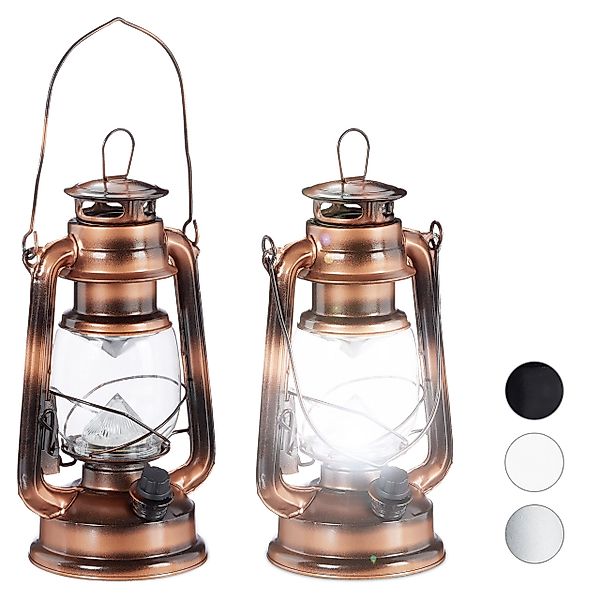relaxdays LED Laterne 2 x Sturmlaterne günstig online kaufen